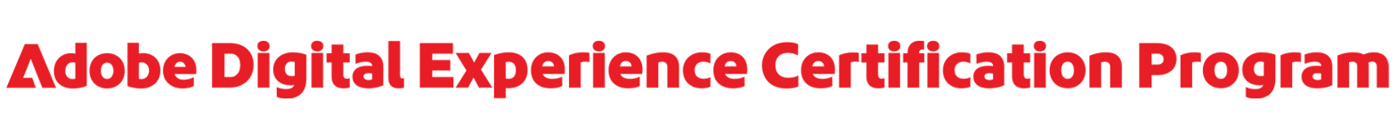 Adobe Digital Experience Certification Program Logo